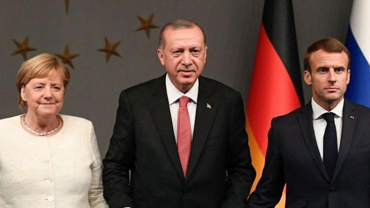 Son dakika: Erdoğandan Merkel ve Macron ile görüşme