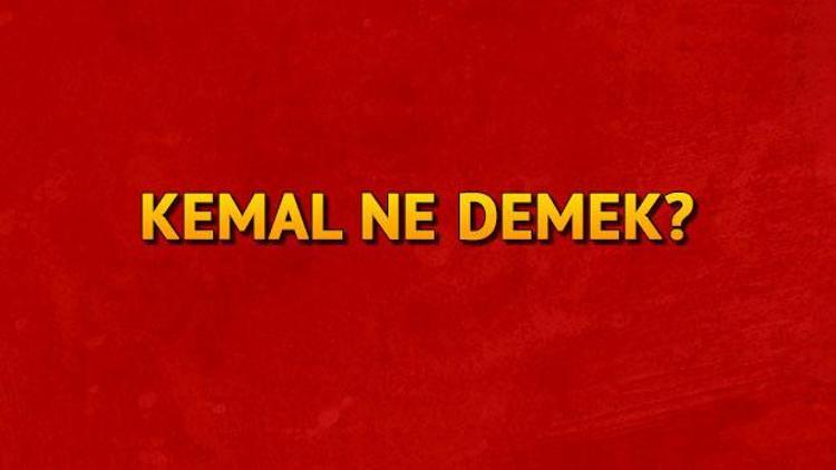 Kemal isminin anlamı nedir Kemal ne demek