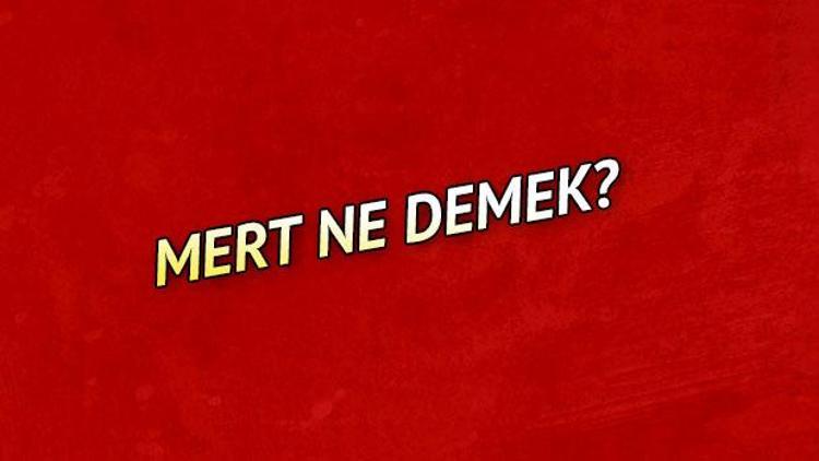 Mert isminin anlamı nedir Mert ne demek