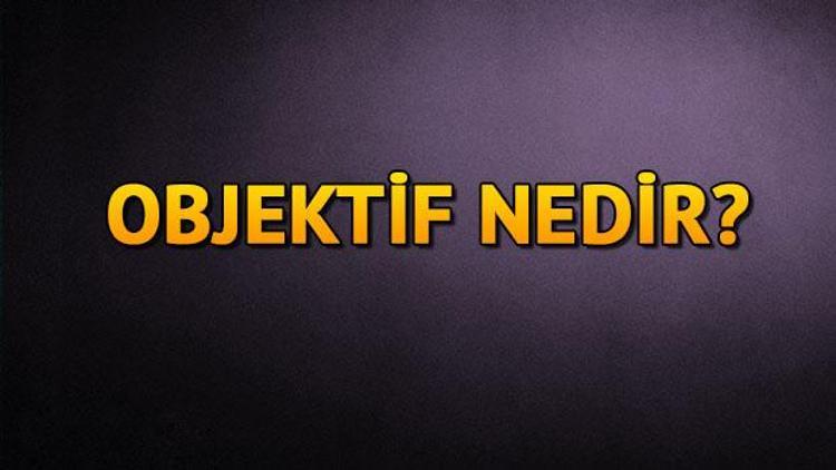 Objektif ne demek Objektif nedir Objektif TDK kelime anlamı