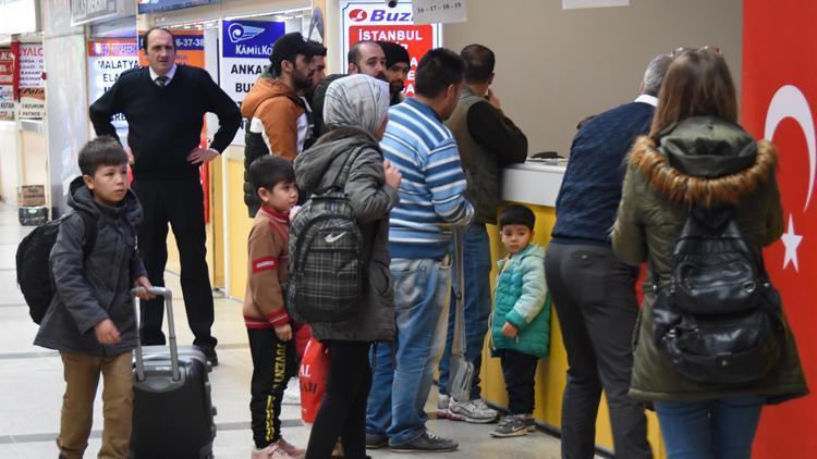 Eskişehir otogarında ‘göçmen yoğunluğu