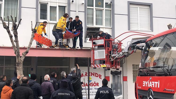 Üçüncü kattan tenteye düştü, yaralı kurtuldu