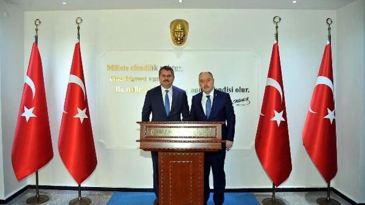 Azerbaycan Büyükelçisi Hazar İbrahimden Vali Coşkuna ziyaret