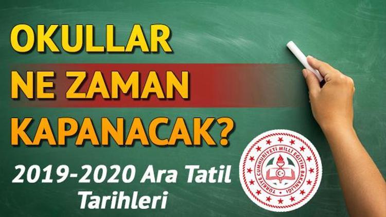 Ara tatil ne zaman Okullarda ara tatil ne zaman 2020