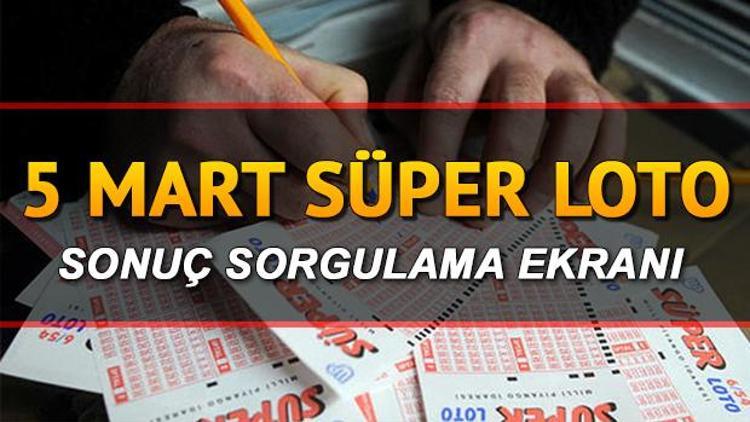 5 Mart Perşembe Süper Loto sonuç sorgulama ekranı - 646. Süper Loto sonuçları ilan edildi  (Büyük ikramiye 10 milyona katlandı)