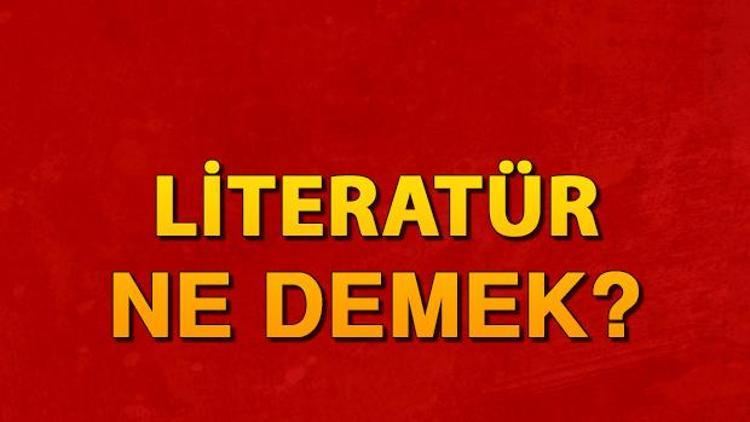 Literatür ne demek Literatür nedir Literatür TDK kelime anlamı