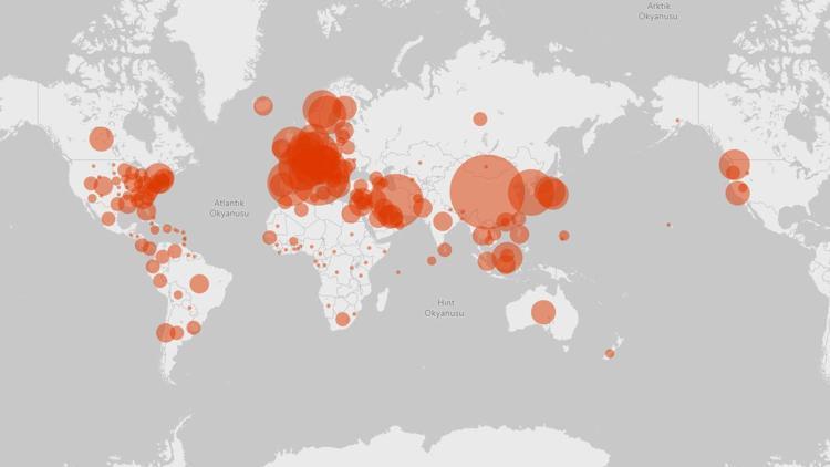 Bing, koronavirüs haritasını canlı olarak paylaşıyor
