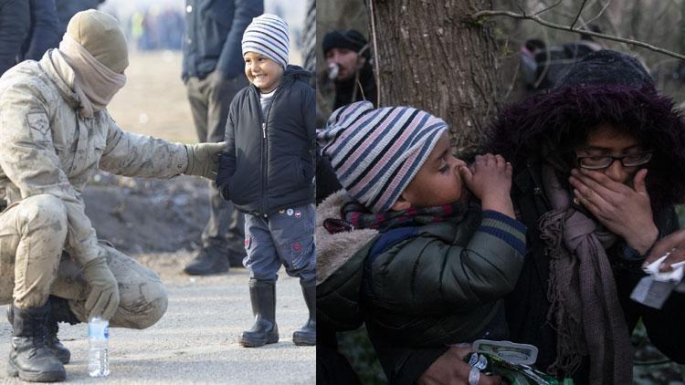 Yunanistan dün gece müdahale etti 3 yaşındaki çocuk gözyaşı döktü