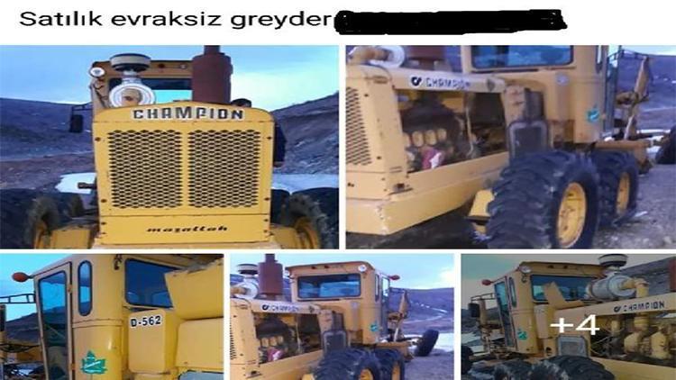 Çaldıkları greyder ve dorseyi satmaya çalışırken yakalandılar