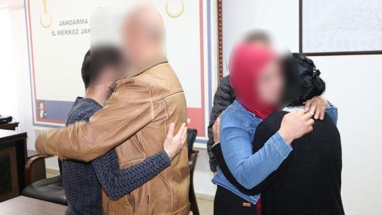 İkna yöntemiyle teslim olan PKKlı çift, aileleriyle buluşturuldu