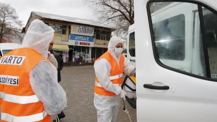 Vartoda toplu taşıma araçları dezenfekte edildi