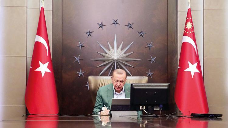 Erdoğandan video konferans