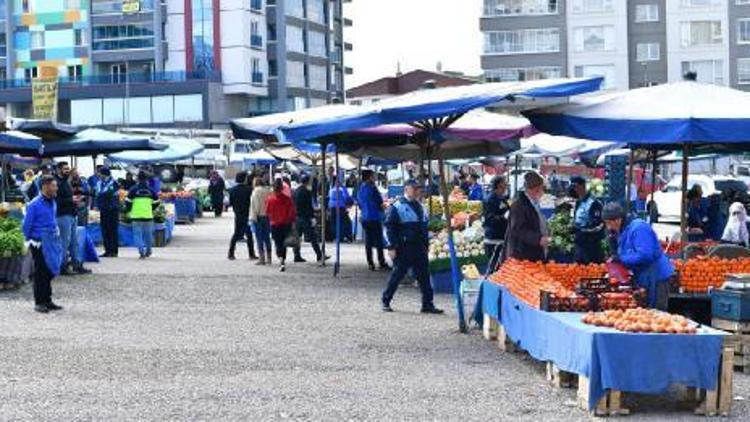 Mamakta pazar yerlerine koronavirüs bilgilendirmesi