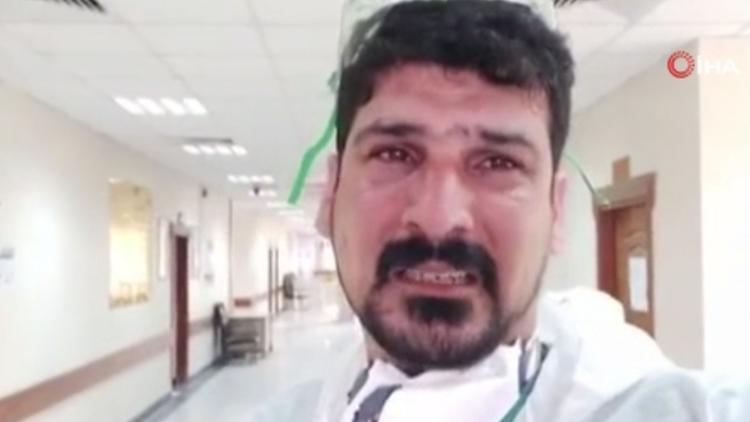 Korona virüsle mücadele eden Iraklı doktordan ağlayarak ‘Evde kalın’ çağrısı