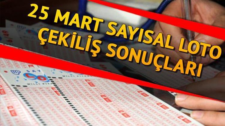 25 Mart Sayısal Loto canlı çekiliş sonuçları ilan edildi ( Büyük ikramiye 1 kişiye çıktı) -  MPİ 1308. hafta Sayısal Loto sonuç sorgulama ekranı