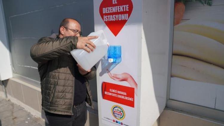 Erbaa Belediyesinden 20 noktaya el dezenfekte istasyonu
