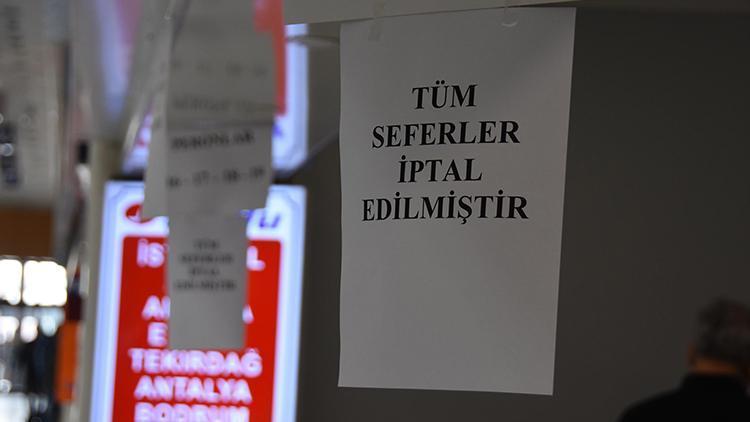 Eskişehir otogarında otobüs seferleri iptal edildi