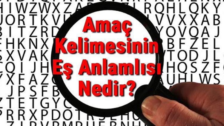 Amaç Kelimesinin Eş Anlamlısı Nedir