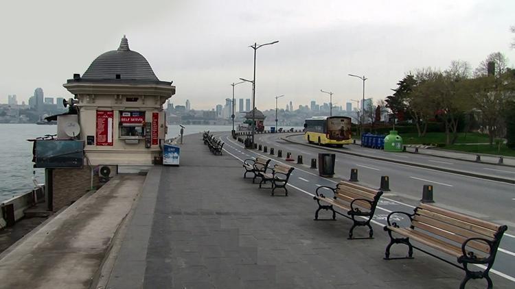 Corona virüs nedeniyle İstanbul’un sahilleri boş kaldı