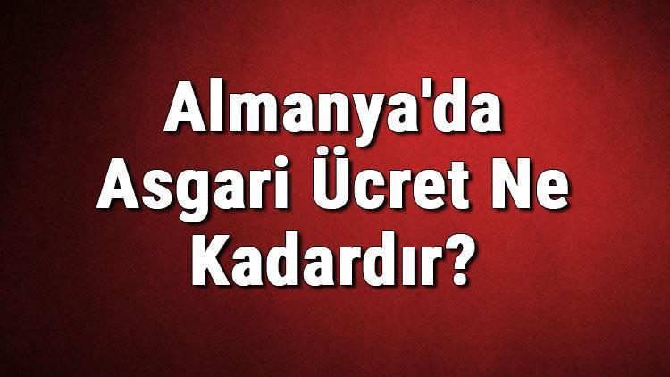 Almanyada Asgari Ücret Ne Kadardır