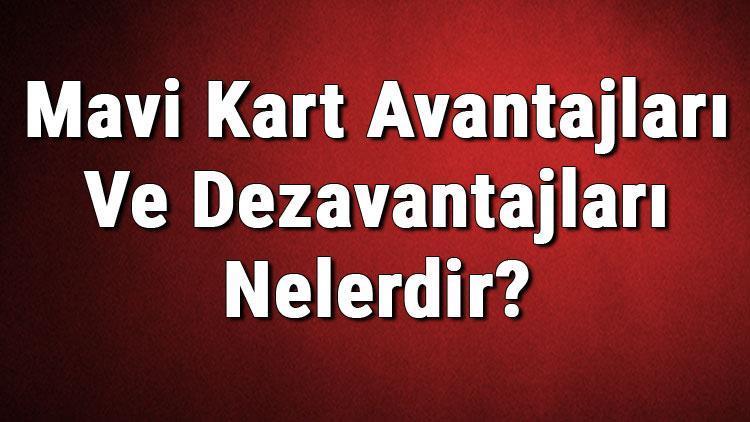 Mavi Kart Avantajları Ve Dezavantajları Nelerdir