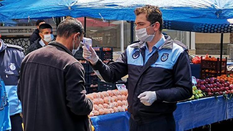 Diyarbakır pazarlarında, sıkı koronavirüs önlemleri