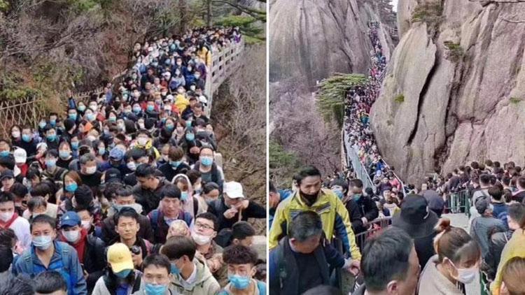 Çinde karantina yasakları hafifletildi, on binlerce kişi parklara akın etti