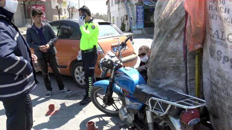 Kasksız, plakasız, ehliyetsiz motosikletle atık toplayan Suriyeli’ye 3 bin 833 TL ceza