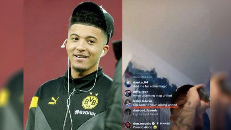 Jadon Sancho’dan Instagram’da olay hareket Suyundan bir yudum alınca…