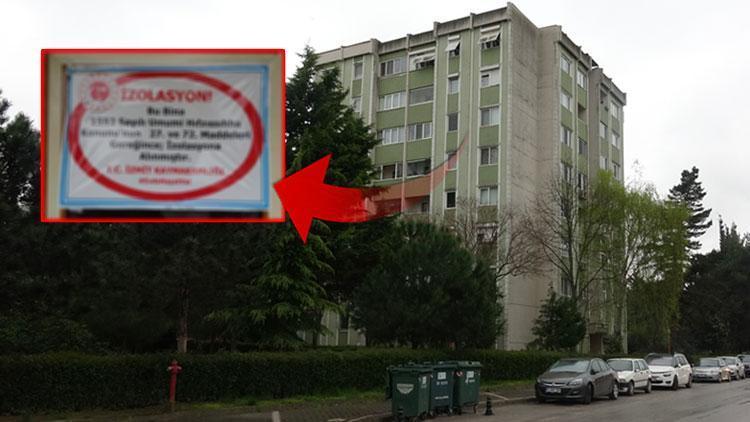 Bu yazı asılıp 8 katlı apartman karantinaya alındı