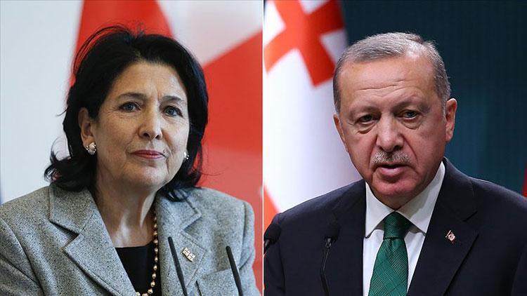 Cumhurbaşkanı Erdoğan, Gürcistan Cumhurbaşkanı Zurabişvili ile telefonda görüştü