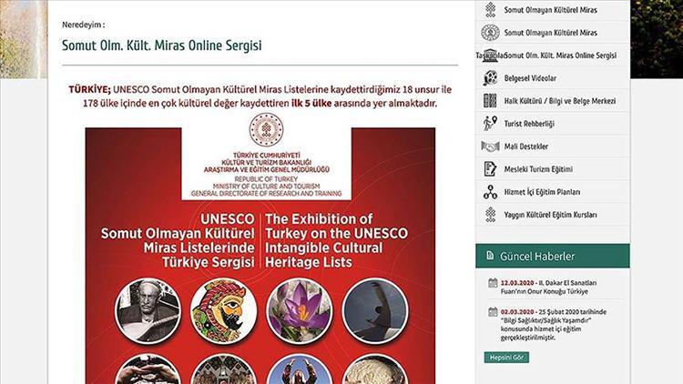 Somut olmayan kültürel miras online sergisi