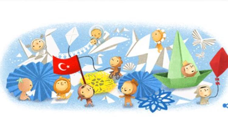 Googledan 23 Nisan Ulusal Egemenlik ve Çocuk Bayramına özel doodle - İşte 23 Nisanın tarihi