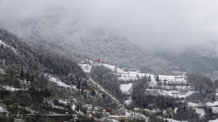 Doğu Karadenizin yükseklerinde kar yağışı