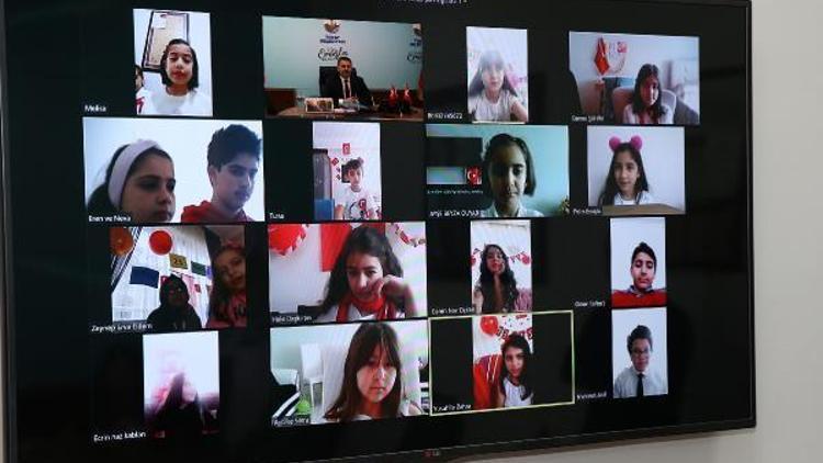 Başkan Eroğlu, çocuklarla video konferansla bir araya geldi