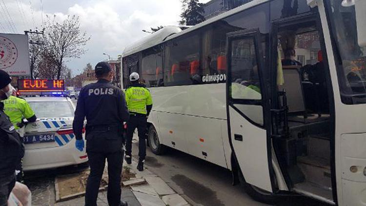 Düzcede otobüslerde koronavirüs denetimi