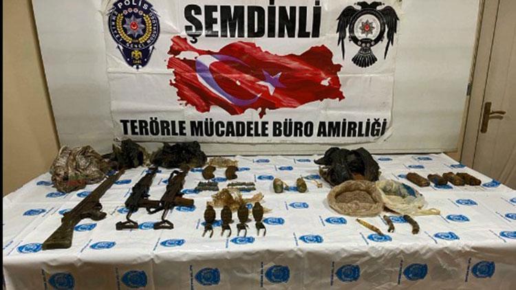 Şemdinlide PKKya ait silah ve mühimmat ele geçirildi