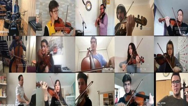 Yıl sonu orkestra konserini internet üzerinden verdiler