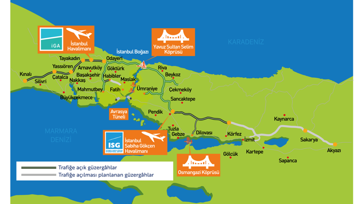 Kuzey Marmara Otoyolu güzergahı ve fiyat bilgileri
