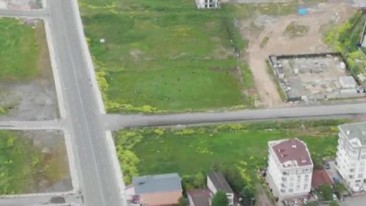 Sultanbeylide top oynayan 5 kişi polisin drone denetimine takıldı