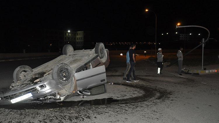 Otomobille 40 metre savruldu, takla attı.. Ucuz kurtuldu