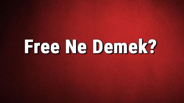 Free Ne Demek Free Kelimesinin Türkçe Anlamı Nedir