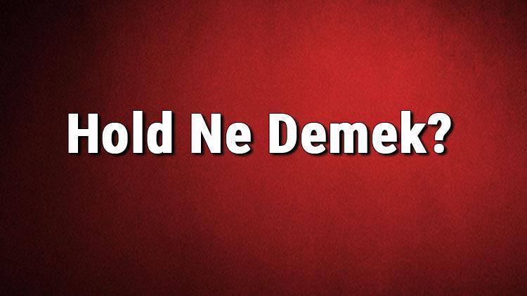 Hold Ne Demek Hold Kelimesinin Türkçe Anlamı Nedir