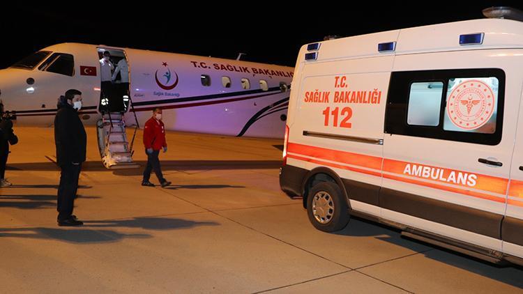 Ambulans uçak,17 günlük Kübra bebek için havalandı