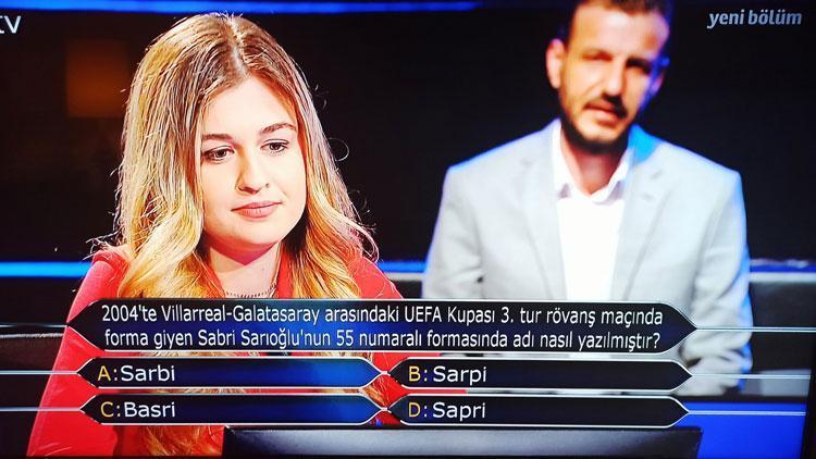 Kim Milyoner Olmak İstere damga vuran Sabri Sarıoğlu sorusu