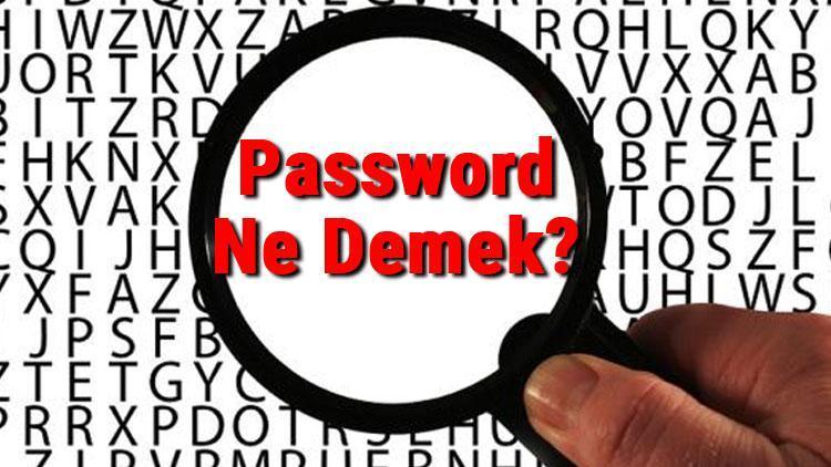 Password Ne Demek Password Kelimesinin Türkçe Anlamı Nedir