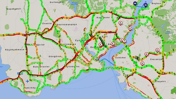 İstanbul trafiğinde yoğunluk dikkatlerden kaçmadı Durma noktasına geldi...