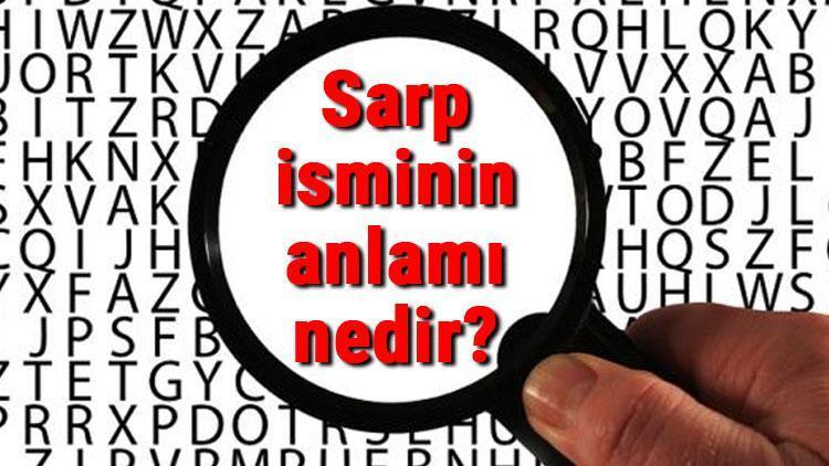 Sarp isminin anlamı nedir? Sarp ne demek