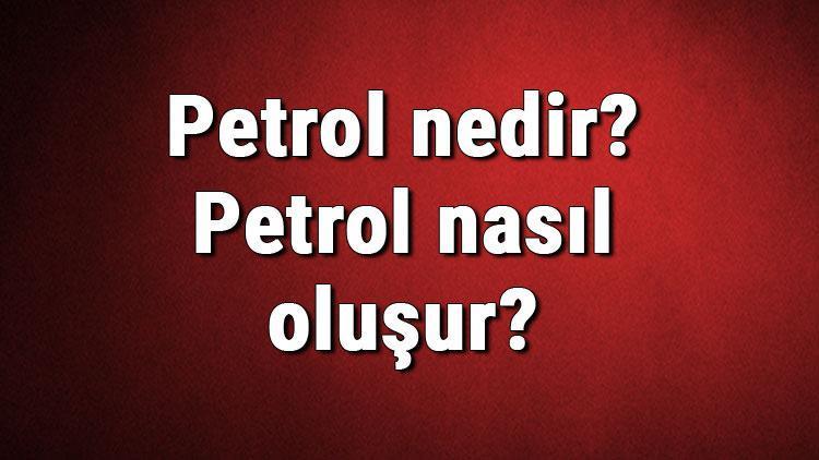 Petrol nedir Petrol nasıl oluşur Petrol oluşumu hakkında bilgi