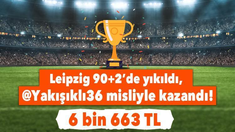 90+2de RB Leipzigi yıkan iddaa kuponu 6 bin 663 TL kazandı...